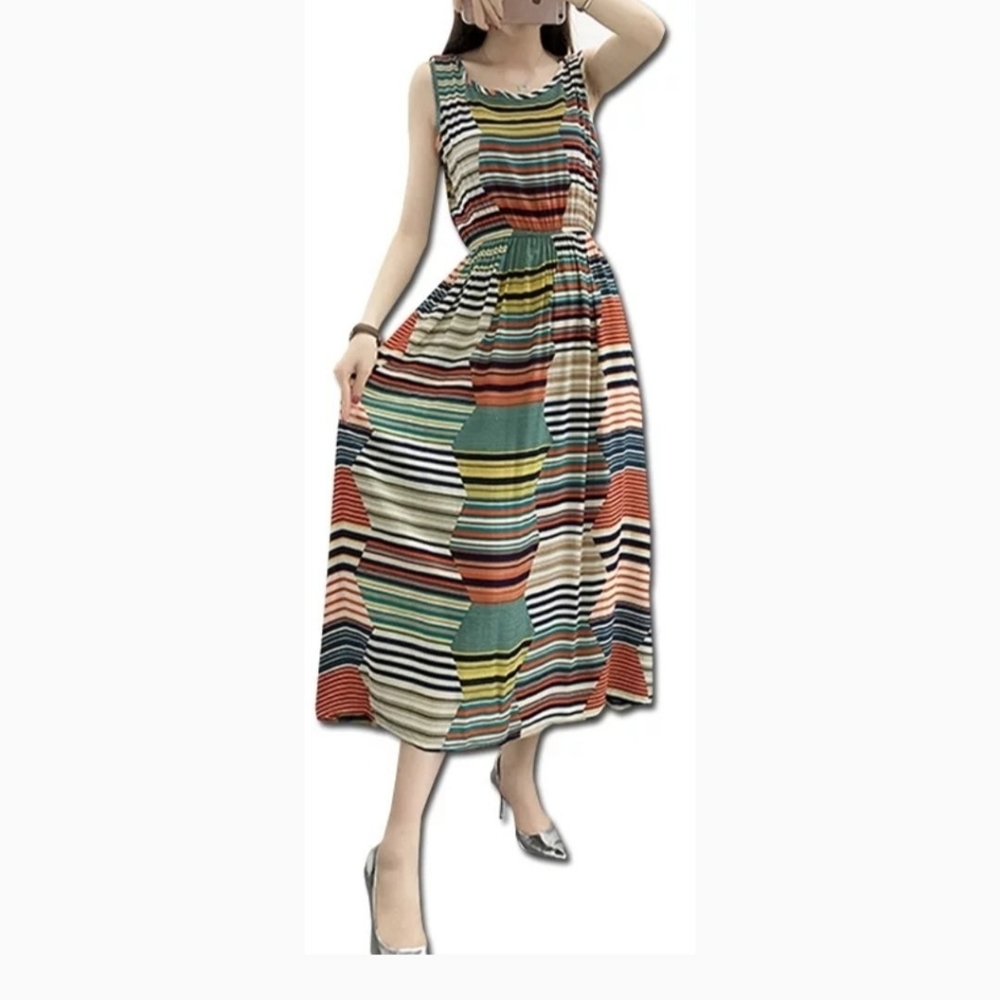 Multi Color Beach Boho Dress